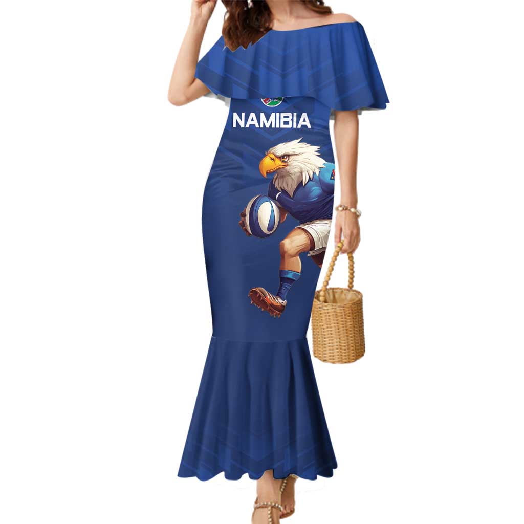 Namibia Rugby Custom Family Matching Mermaid Dress and Hawaiian Shirt Go Welwitschias