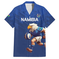 Namibia Rugby Custom Family Matching Off The Shoulder Long Sleeve Dress and Hawaiian Shirt Go Welwitschias