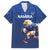 Namibia Rugby Custom Family Matching Off The Shoulder Long Sleeve Dress and Hawaiian Shirt Go Welwitschias