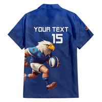 Namibia Rugby Custom Family Matching Off The Shoulder Long Sleeve Dress and Hawaiian Shirt Go Welwitschias