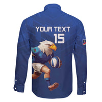 Namibia Rugby Custom Family Matching Off The Shoulder Long Sleeve Dress and Hawaiian Shirt Go Welwitschias