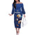 Namibia Rugby Custom Family Matching Off The Shoulder Long Sleeve Dress and Hawaiian Shirt Go Welwitschias