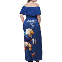 Namibia Rugby Custom Family Matching Off Shoulder Maxi Dress and Hawaiian Shirt Go Welwitschias