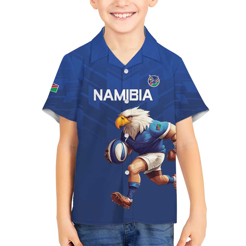 Namibia Rugby Custom Family Matching Off Shoulder Maxi Dress and Hawaiian Shirt Go Welwitschias