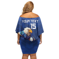 Namibia Rugby Custom Family Matching Off Shoulder Short Dress and Hawaiian Shirt Go Welwitschias