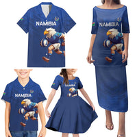 Namibia Rugby Custom Family Matching Puletasi and Hawaiian Shirt Go Welwitschias