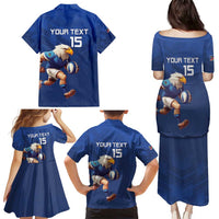 Namibia Rugby Custom Family Matching Puletasi and Hawaiian Shirt Go Welwitschias