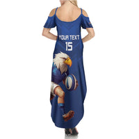 Namibia Rugby Custom Family Matching Summer Maxi Dress and Hawaiian Shirt Go Welwitschias