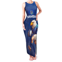 Namibia Rugby Custom Family Matching Tank Maxi Dress and Hawaiian Shirt Go Welwitschias