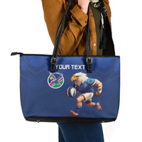 Namibia Rugby Custom Leather Tote Bag Go Welwitschias