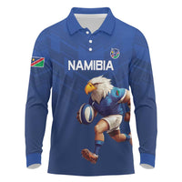 Namibia Rugby Custom Long Sleeve Polo Shirt Go Welwitschias