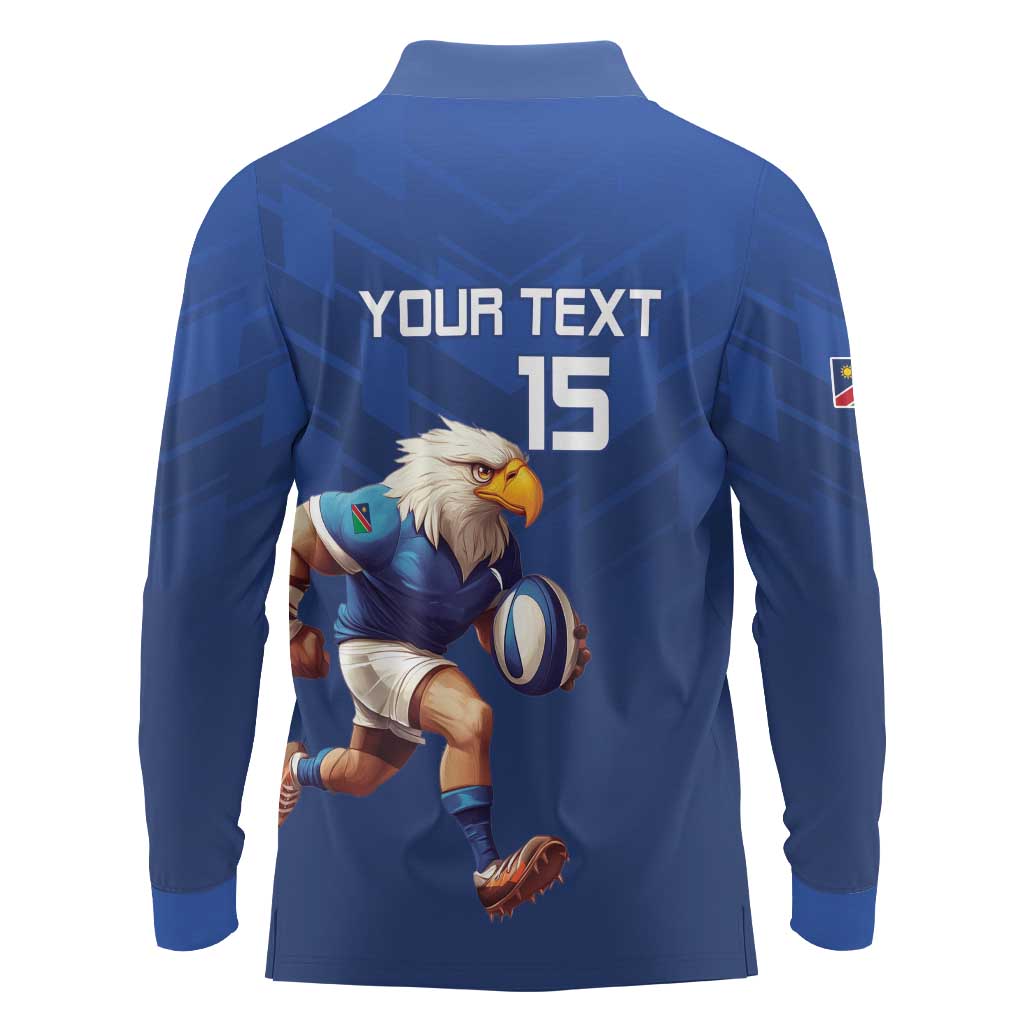 Namibia Rugby Custom Long Sleeve Polo Shirt Go Welwitschias