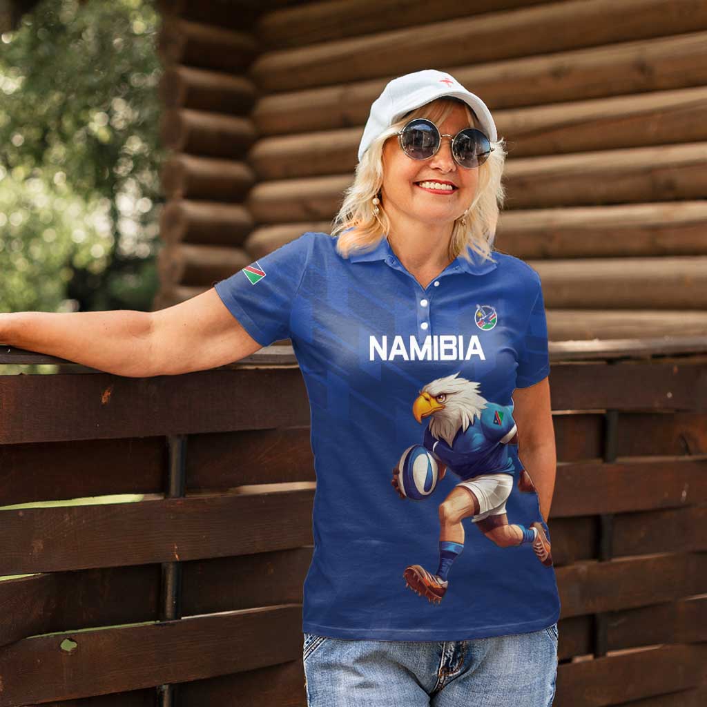 Namibia Rugby Custom Women Polo Shirt Go Welwitschias