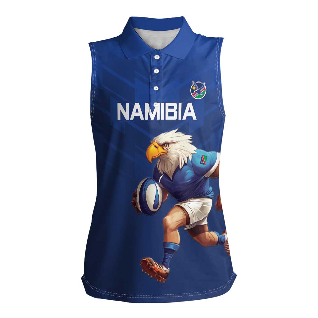 Namibia Rugby Custom Women Sleeveless Polo Shirt Go Welwitschias