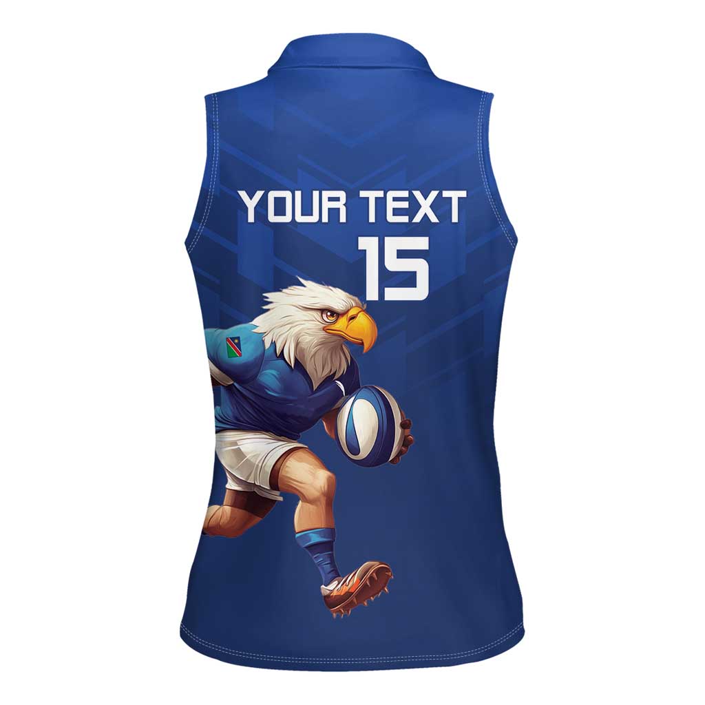 Namibia Rugby Custom Women Sleeveless Polo Shirt Go Welwitschias