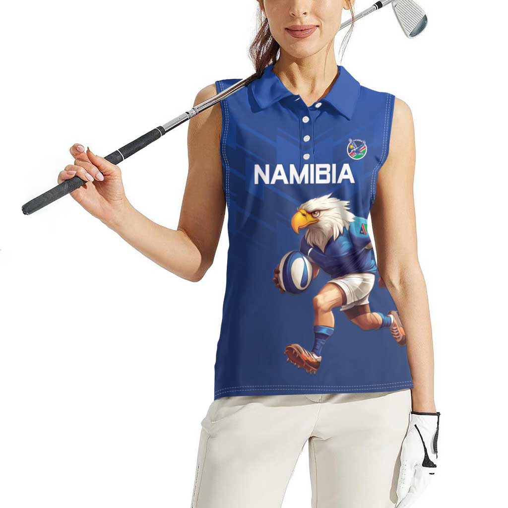 Namibia Rugby Custom Women Sleeveless Polo Shirt Go Welwitschias