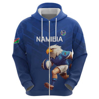 Namibia Rugby Custom Zip Hoodie Go Welwitschias
