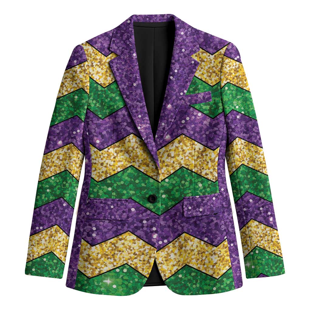 Mardi Gras Zigzag Sparkle Style Blazer