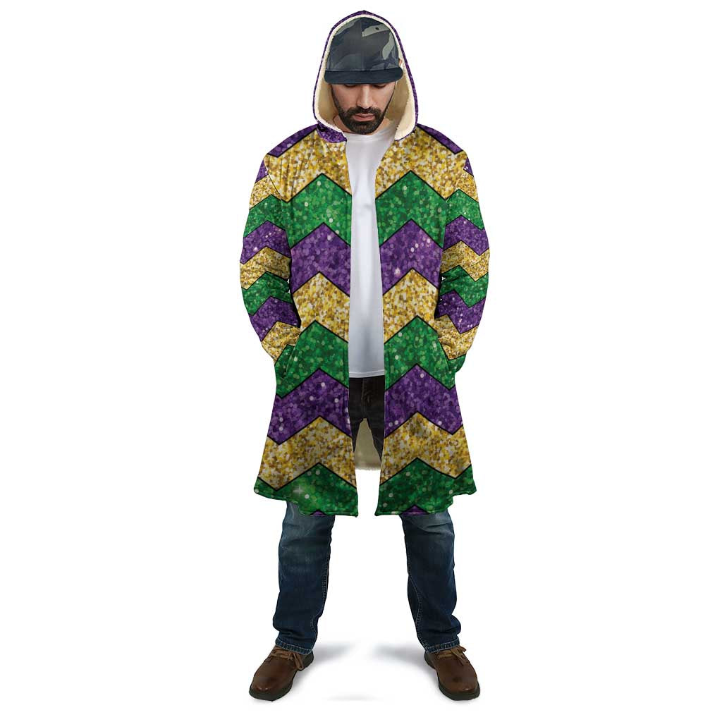 Mardi Gras Zigzag Sparkle Style Cloak