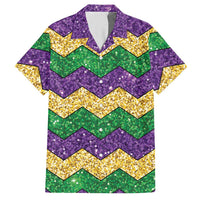 Mardi Gras Zigzag Sparkle Style Hawaiian Shirt
