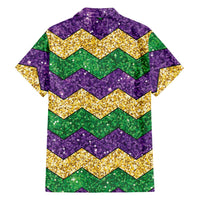 Mardi Gras Zigzag Sparkle Style Hawaiian Shirt