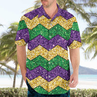 Mardi Gras Zigzag Sparkle Style Hawaiian Shirt