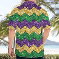 Mardi Gras Zigzag Sparkle Style Hawaiian Shirt