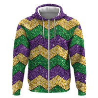 Mardi Gras Zigzag Sparkle Style Hoodie