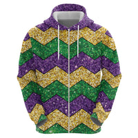 Mardi Gras Zigzag Sparkle Style Hoodie