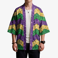 Mardi Gras Zigzag Sparkle Style Kimono