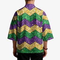Mardi Gras Zigzag Sparkle Style Kimono