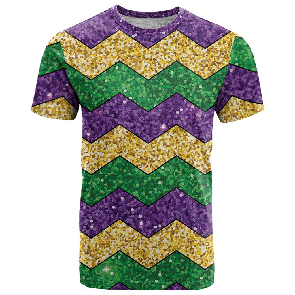 Mardi Gras Zigzag Sparkle Style T Shirt