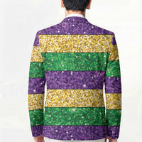 Mardi Gras Stripes Blazer Carnival Beads & Masks