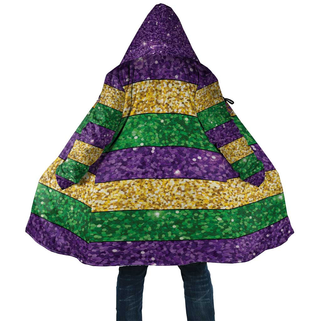 Mardi Gras Stripes Cloak Carnival Beads & Masks