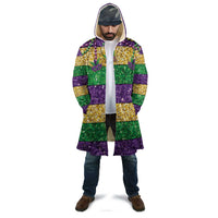 Mardi Gras Stripes Cloak Carnival Beads & Masks