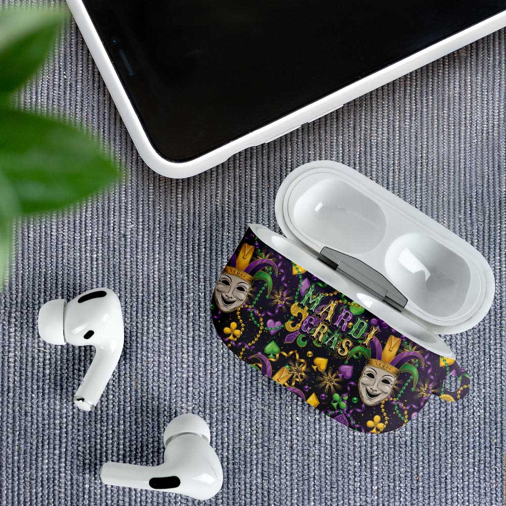 Mardi Gras Carnival Night AirPods Case Jester Mask Fantasy