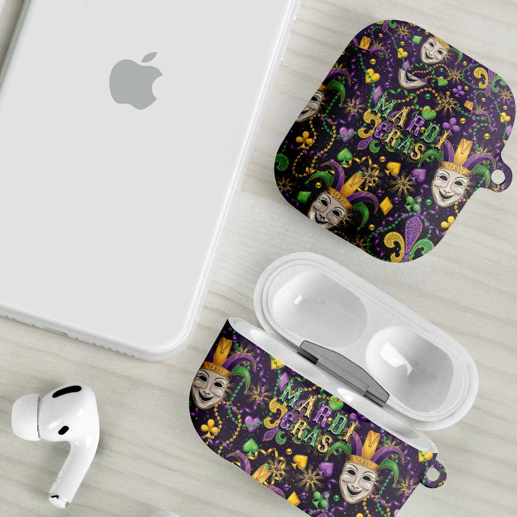 Mardi Gras Carnival Night AirPods Case Jester Mask Fantasy