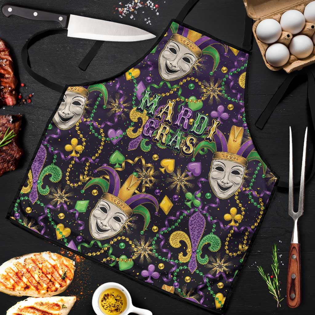 Mardi Gras Carnival Night Apron Jester Mask Fantasy