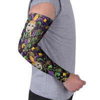 Mardi Gras Carnival Night Arm Sleeves Jester Mask Fantasy
