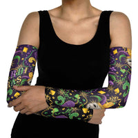 Mardi Gras Carnival Night Arm Sleeves Jester Mask Fantasy