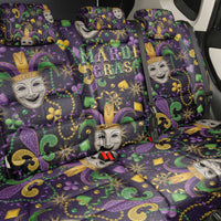 Mardi Gras Carnival Night Back Car Seat Cover Jester Mask Fantasy