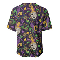 Mardi Gras Carnival Night Baseball Jersey Jester Mask Fantasy