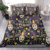 Mardi Gras Carnival Night Bedding Set Jester Mask Fantasy