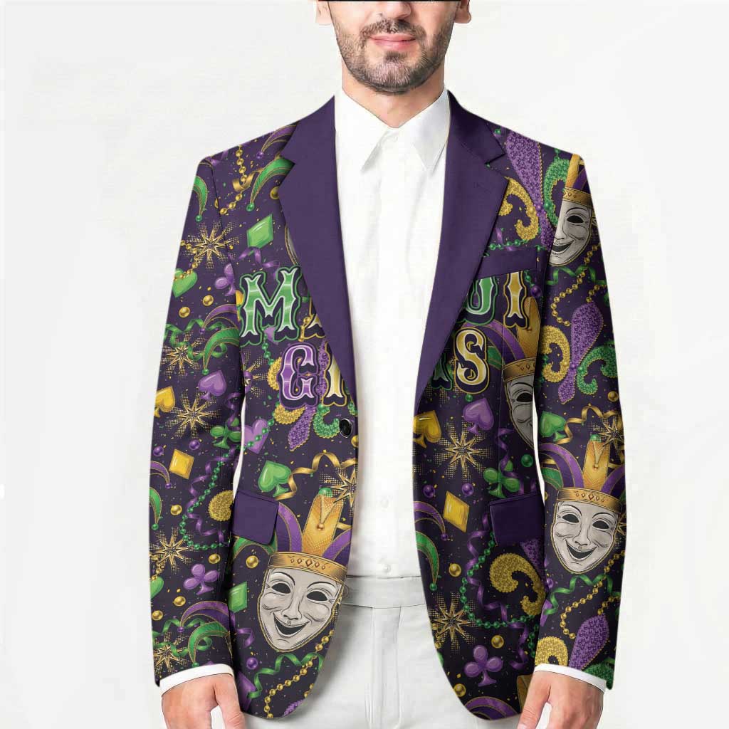 Mardi Gras Carnival Night Blazer Jester Mask Fantasy