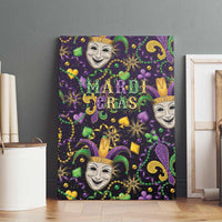 Mardi Gras Carnival Night Canvas Wall Art Jester Mask Fantasy