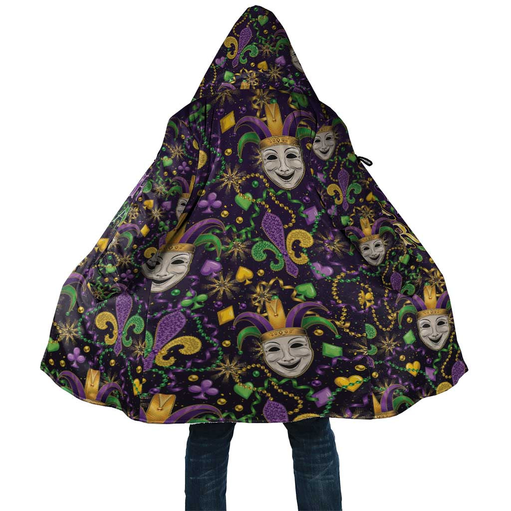 Mardi Gras Carnival Night Cloak Jester Mask Fantasy