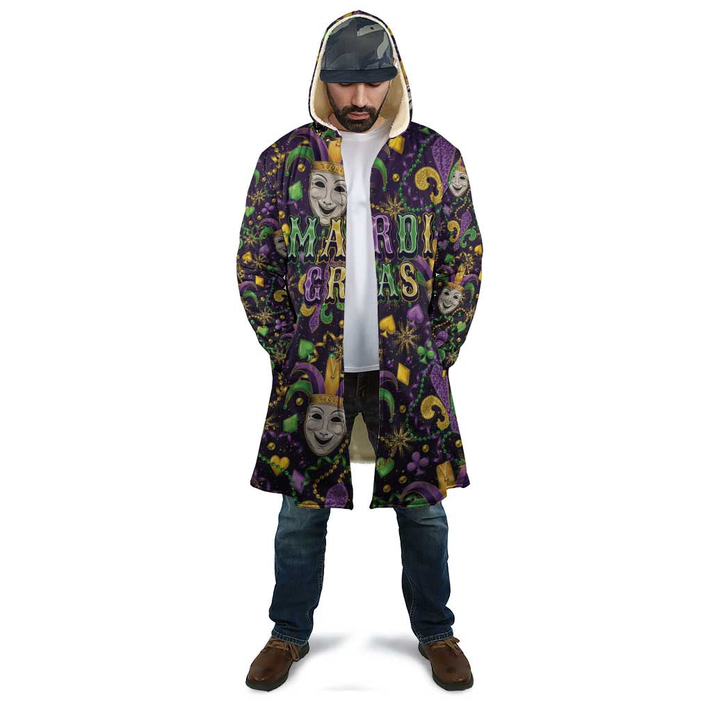 Mardi Gras Carnival Night Cloak Jester Mask Fantasy