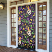 Mardi Gras Carnival Night Door Cover Jester Mask Fantasy