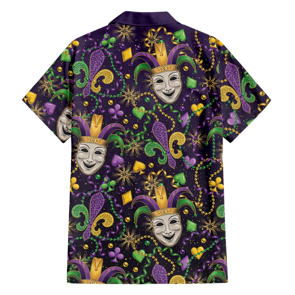 Mardi Gras Carnival Night Family Matching Mermaid Dress and Hawaiian Shirt Jester Mask Fantasy