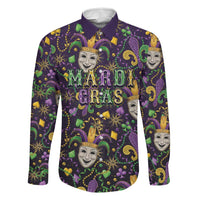 Mardi Gras Carnival Night Family Matching Mermaid Dress and Hawaiian Shirt Jester Mask Fantasy